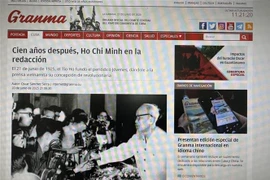 El artículo publicado en el periódico Grama (Fuente: VNA)