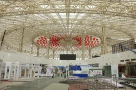 Más del 90% de la infraestructura técnica está terminada, lista para la Feria de Otoño 2025. Foto: VNA