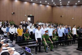 Los acusados ​​en el juicio. (Foto: VNA)