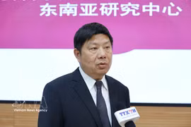 El profesor Xu Liping, director del Centro de Estudios del Sudeste Asiático del Instituto de Estudios Estratégicos Globales y Asia-Pacífico, adscrito a la Academia de Ciencias Sociales de China. Foto: VNA