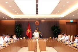 El viceprimer ministro permanente de Vietnam, Nguyen Hoa Binh, habla en la cita (Fuente: VNA)