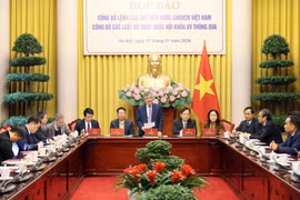 El subjefe de la Oficina Presidencial de Vietnam, Can Dinh Tai, habla en la cita (Fuente: VNA)