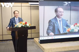 El viceministro del Interior, Vu Chien Thang, interviene en la conferencia nacional. (Foto: VOV)
