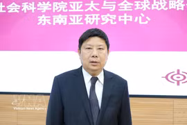 El profesor Xu Liping, director del Centro de Estudios del Sudeste Asiático del Instituto de Estudios Estratégicos Globales y Asia-Pacífico, adscrito a la Academia China de Ciencias Sociales. Foto: VNA