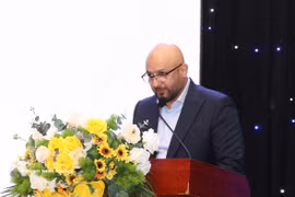 Rashid Abdulmajid Ibrahim Mohammed Al Ali, vicepresidente de la Federación Asiática de Karate, habla en la cita (Fuente: VNA)