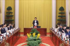 El presidente de Vietnam, Luong Cuong, habla en la cita (Fuente: VNA)
