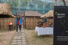 Casas Cham en el Museo de Etnología de Vietnam en Hanoi. (Foto: VietnamPlus)