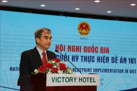 El jefe del Departamento de Cooperación Internacional del Ministerio del Interior, Luu Quang Tuan, habla en el evento (Fuente: VNA)