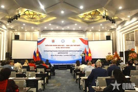 Phan Anh Son, presidente de la Unión de Organizaciones de Amistad de Vietnam habla en el evento (Fuente: qdnd.vn)