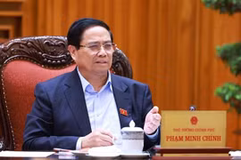 El primer ministro de Vietnam, Pham Minh Chinh, preside la reunión (Fuente: VNA)
