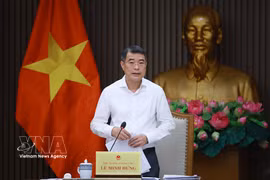 El primer ministro de Vietnam, Le Minh Hung, habla en la cita (Fuente: VNA)