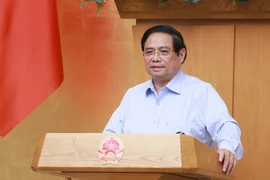 El primer ministro de Vietnam, Pham Minh Chinh habla en el evento (Fuente: VNA)