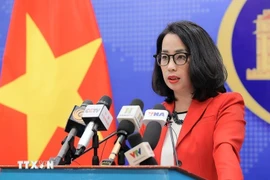 La portavoz del Ministerio de Relaciones Exteriores, Pham Thu Hang (Fuente: VNA)
