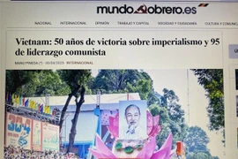 Mundo Obrero publicó un artículo destacando los hitos históricos y los logros alcanzados por Vietnam tras 50 años de victoria sobre el imperialismo (Fuente: VNA)
