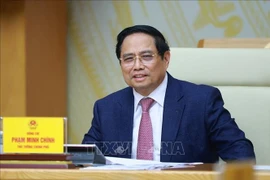El primer ministro Pham Minh Chinh preside la reunión (Fuente: VNA)