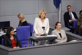 Julia Klöckner fue elegida como presidenta de la Cámara Baja del Parlamento alemán o “Bundestag” (Fuente: VNA)