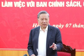 El secretario general del Partido Comunista de Vietnam (PCV), To Lam (Fuente: VNA)