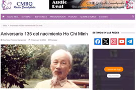 Los principales medios de comunicación cubanos publicaron una serie de artículos elogiando el legado del Presidente Ho Chi Minh (Fuente: VNA)