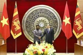 El presidente de la AN, Tran Thanh Man, recibe al presidente de Sri Lanka, Anura Kumara Dissanayaka (Fuente: VNA)
