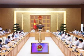 El primer ministro vietnamita, Pham Minh Chinh habla en el evento (Fuente: VNA)