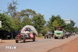 Residentes camboyanos en la provincia de Preah Vihear, fronteriza con Tailandia, están evacuando para evitar el conflicto (Fuente: VNA)