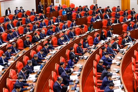 En la sesión inaugural del segundo pleno del Comité Central del Partido Comunista de Vietnam (Fuente: VNA)