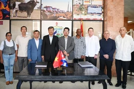 Delegados en la ceremonia de firma (Fuente: VNA)