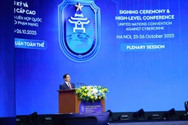 El primer ministro de Vietnam, Pham Minh Chinh, habla en el evento (Fuente: VNA)