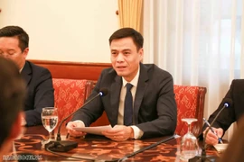 El viceministro de Relaciones Exteriores de Vietnam, Dang Hoang Giang, habla en la cita (Fuente: baoquocte.vn)