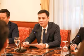 El viceministro de Relaciones Exteriores de Vietnam, Dang Hoang Giang, habla en la cita (Fuente: baoquocte.vn)