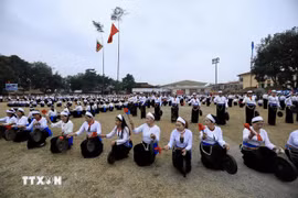 Los pobladores del pueblo Muong en la provincia de Phu Tho (Fuente: VNA)