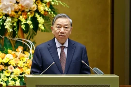 El secretario general del Partido Comunista de Vietnam, To Lam, habla en la cita (Foto: VNA)