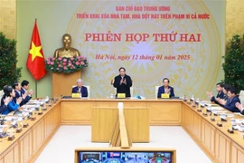 El primer ministro de Vietnam, Pham Minh Chinh, preside la reunión (Fuente: VNA)