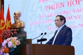 El primer ministro de Vietnam, Pham Minh Chinh habla en el evento (Fuente: VNA)