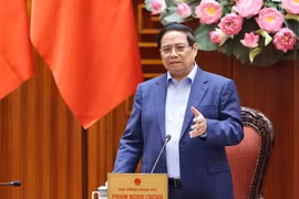 El primer ministro de Vietnam, Pham Minh Chinh, habla en el evento (Fuente: VNA)