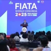 El primer ministro de Vietnam, Pham Minh Chinh, en el Congreso Mundial 2025 de la Federación Internacional de Asociaciones de Agentes de Transporte (FIATA). (Foto: VNA)