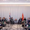 El secretario general del Partido Comunista y presidente de Vietnam, To Lam, recibe al presidente y director ejecutivo del Grupo SCG, Thammasak Sethaudom. (Foto: VN)
