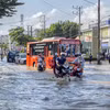 Una calle inundado en Can Tho. (Foto: VNA)