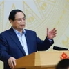 El primer ministro Pham Minh Chinh en la primera reunión del Comité Directivo Nacional para la Implementación de la Resolución 79 (Foto: VNA)