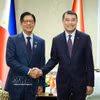 El primer ministro de Vietnam, Le Minh Hung, (derecha) y el presidente de Filipinas, Ferdinand Marcos Jr. (Foto: VNA)