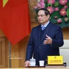 El primer ministro de Vietnam, Pham Minh Chinh, se reúne en Hanoi con una delegación de 37 empresas japonesas (Foto: VNA)