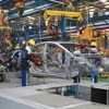 Línea de producción de automóviles Hyundai Thanh Cong. Foto: VNA