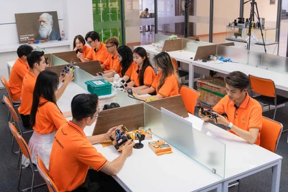 Estudiantes de la Universidad FPT en clase. (Foto: Vietnam+)