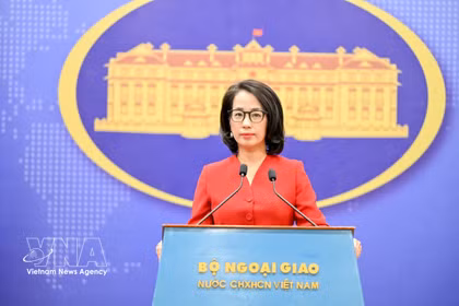 La portavoz del Ministerio de Relaciones Exteriores de Vietnam, Pham Thu Hang. (Fuente: VNA)