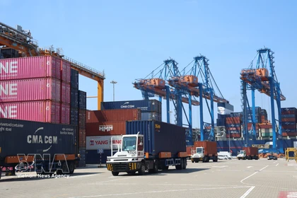 El puerto internacional de Gemalink, que forma parte del sistema portuario de Cai Mep en Ciudad Ho Chi Minh. (Foto: VNA)