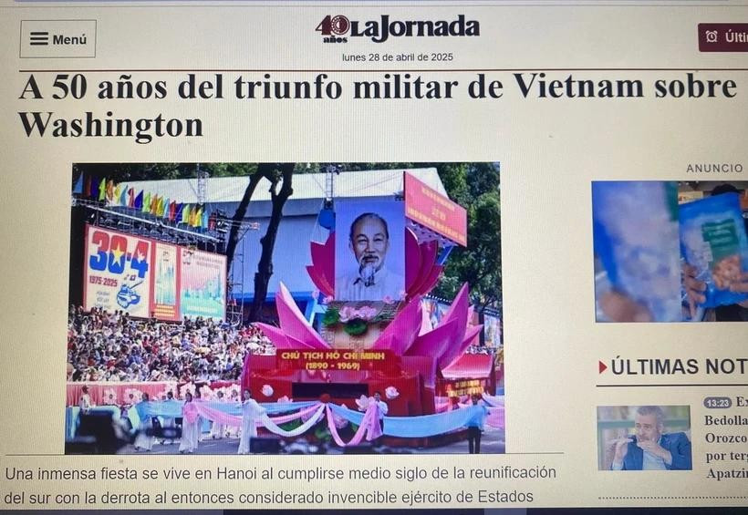El artículo “A 50 años del triunfo militar de Vietnam sobre Washington” (Fuente: VNA)