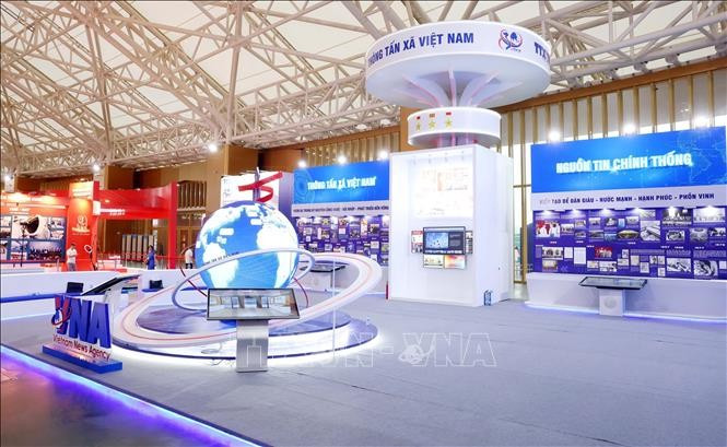 El espacio de la Agencia vietnamita de Noticias (VNA) en la exposición (Fuente: VNA)
