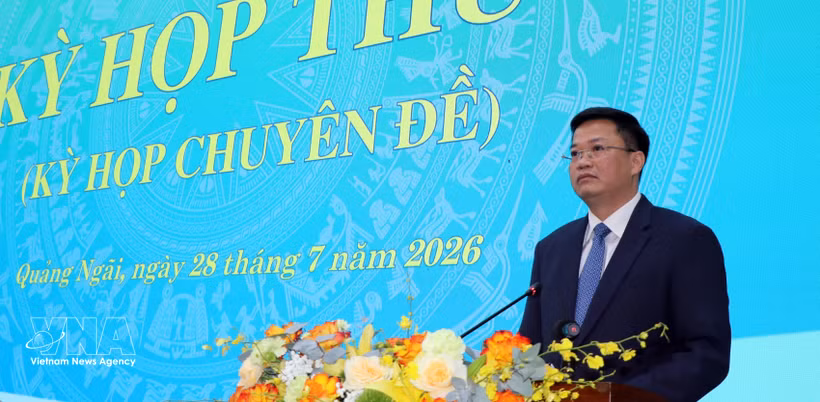 El subsecretario del Comité del Partido de Quang Ngai, Nguyen Duc Tam, es elegido como presidente del Comité Popular provincial (Fuente: VNA)