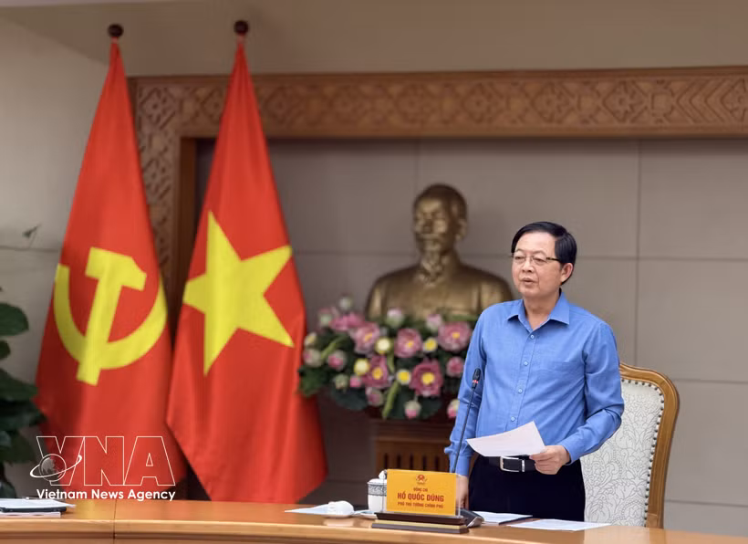 El viceprimer ministro de Vietnam, Ho Quoc Dung, habla en la cita (Fuente: VNA)