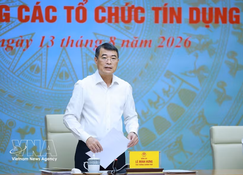 El primer ministro vietnamita, Le Minh Hung, habla en la cita (Fuente: VNA)